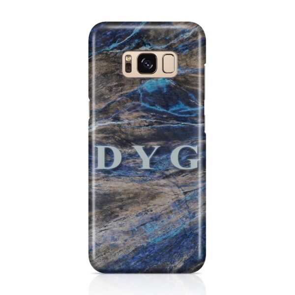 Dark Marble With Initials - Galaxy 3D Custom Phone Case - Cornish Custom Creations