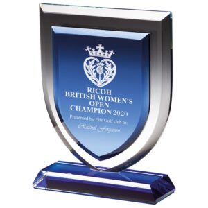 Delta Blue Crystal Award - Cornish Custom Creations