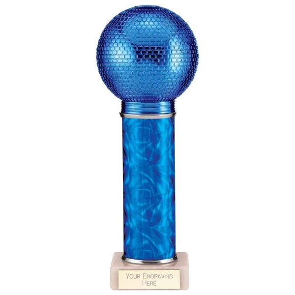 Disco Inferno Tube Trophy Blue - Cornish Custom Creations