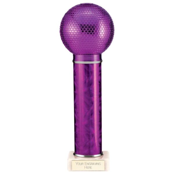 Disco Inferno Tube Trophy Purple - Cornish Custom Creations