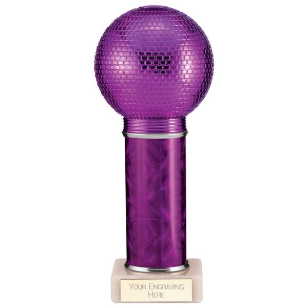 Disco Inferno Tube Trophy Purple - Cornish Custom Creations