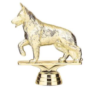 Dog Alsatian Plastic Figure Gold - Cornish Custom Creations