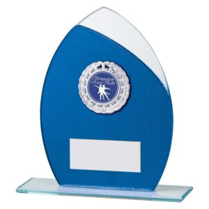 Draco Glitter Glass Award Blue - Cornish Custom Creations