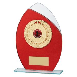Draco Glitter Glass Award Red - Cornish Custom Creations