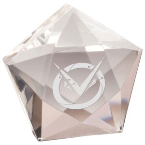 Dynamic Pentangle Crystal Award - Cornish Custom Creations