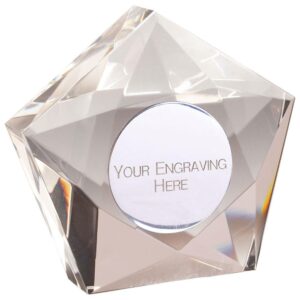 Dynamic Pentangle Crystal Award - Cornish Custom Creations
