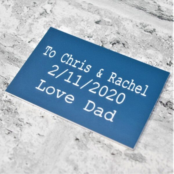 Engraved Acrylic Label Sign 10cm x 5cm - Engrave Express