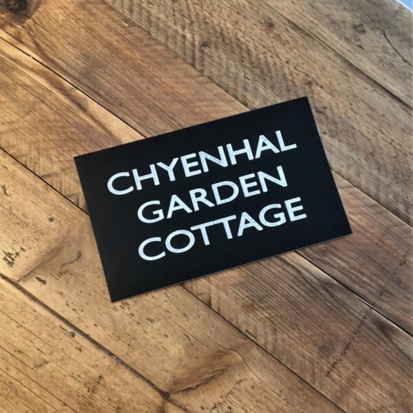 Engraved House Sign Black Laminate 5 x 6 - Engrave Express