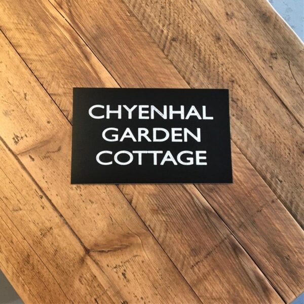 Engraved House Sign Black Laminate 5 x 6 - Engrave Express