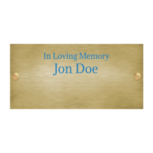 Custom Design Your Memorial Plaque Weighted Brass !