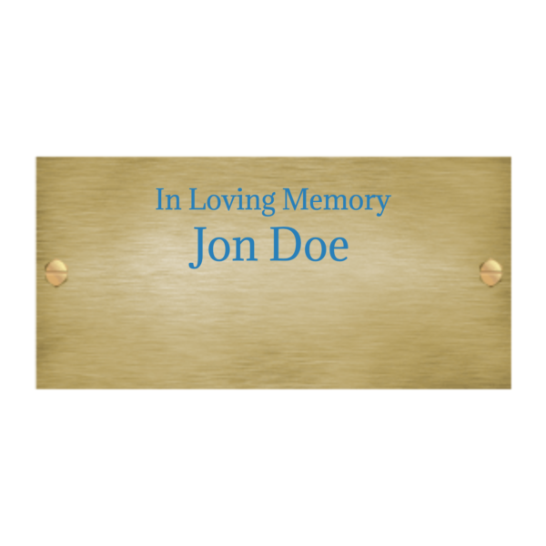 Custom Design Your Memorial Plaque Weighted Brass !