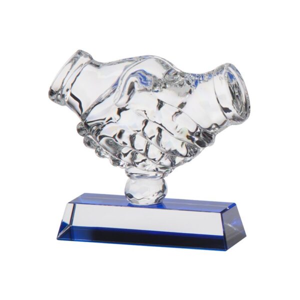 Fairplay Handshake Crystal Award - Engrave Express