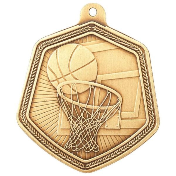 Falcon Basketball Medal Gold - Cornish Custom Creations