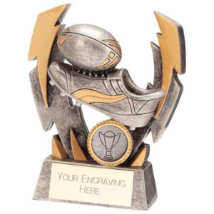 Flashbolt Rugby Resin Award Silver - Cornish Custom Creations