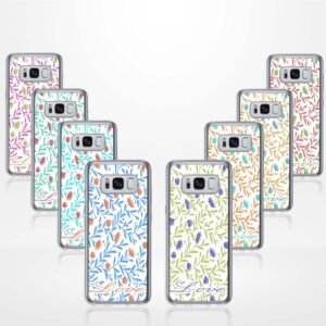 Floral Design with Name - Galaxy S8 Clear Phone Case - Cornish Custom Creations