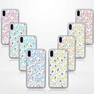 Floral Design with Name - iPhone Clear Phone Case - Cornish Custom Creations