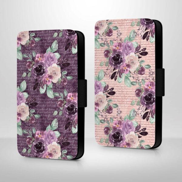 Flowers & Leaves Design | Galaxy Wallet Phone Case - Cornish Custom Creations