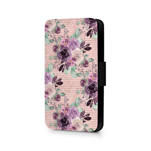 Flowers & Leaves Design | Galaxy Wallet Phone Case - Cornish Custom Creations