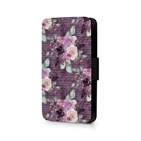 Flowers & Leaves Design | Galaxy Wallet Phone Case - Cornish Custom Creations