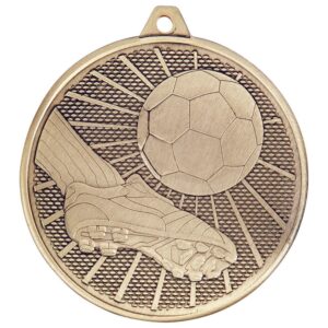 Formation Football Iron Medal Antique Gold - Cornish Custom Creations