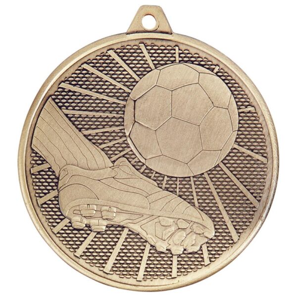Formation Football Iron Medal Antique Gold - Cornish Custom Creations
