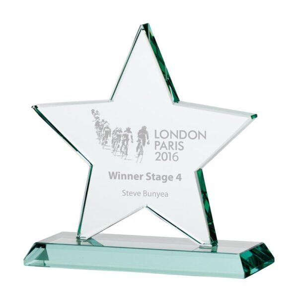 Galaxy Star Jade Glass Award - Cornish Custom Creations