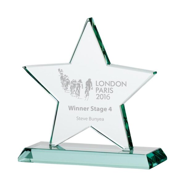 Galaxy Star Jade Glass Award - Cornish Custom Creations