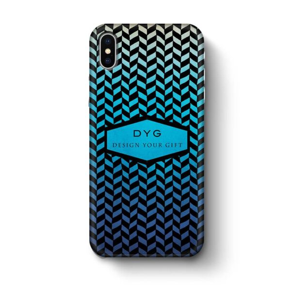 Geometric Hollow Design With Text - iPhone 3D Custom Phone Case - Cornish Custom Creations