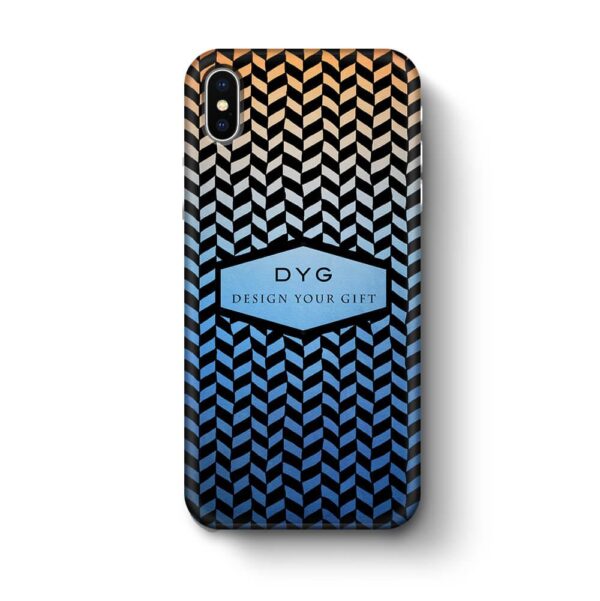 Geometric Hollow Design With Text - iPhone 3D Custom Phone Case - Cornish Custom Creations