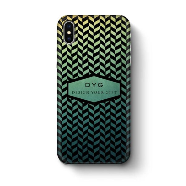 Geometric Hollow Design With Text - iPhone 3D Custom Phone Case - Cornish Custom Creations