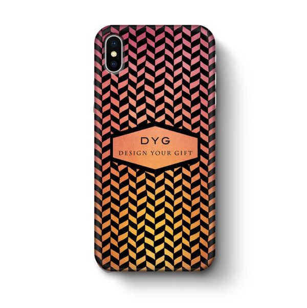 Geometric Hollow Design With Text - iPhone 3D Custom Phone Case - Cornish Custom Creations
