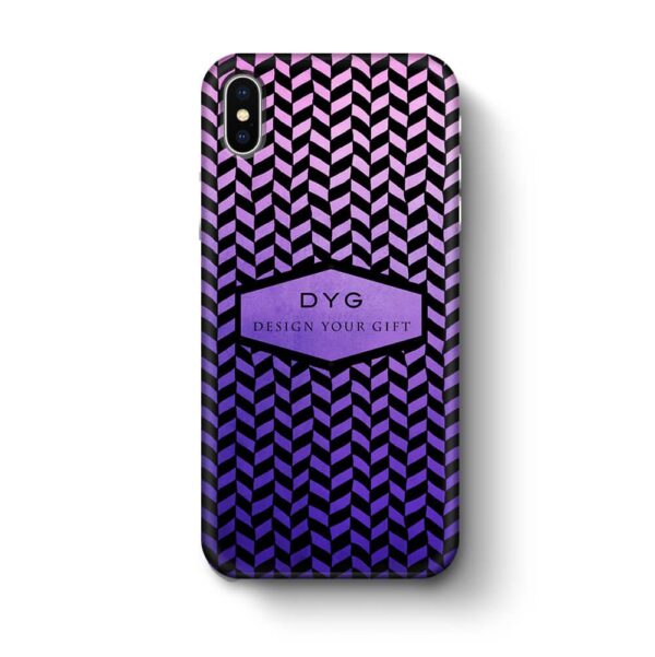 Geometric Hollow Design With Text - iPhone 3D Custom Phone Case - Cornish Custom Creations