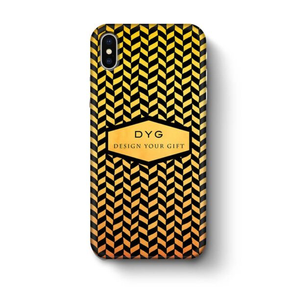 Geometric Hollow Design With Text - iPhone 3D Custom Phone Case - Cornish Custom Creations