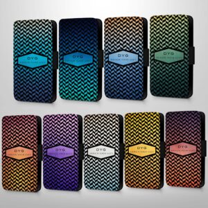 Geometric Hollow With Text | iPhone Wallet Case - Cornish Custom Creations