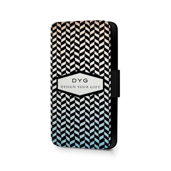 Geometric Hollow With Text | iPhone Wallet Case - Cornish Custom Creations