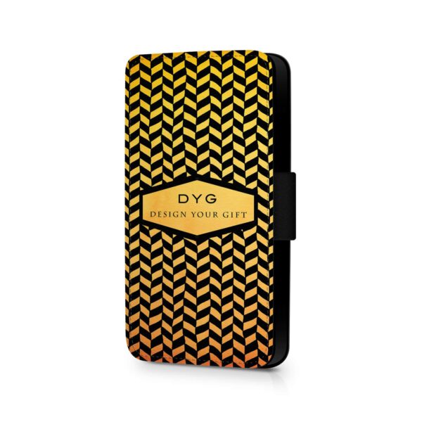 Geometric Hollow With Text | iPhone Wallet Case - Cornish Custom Creations