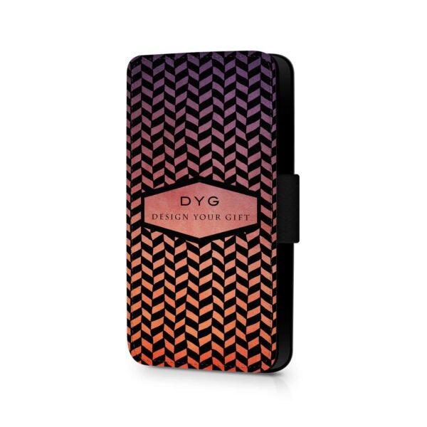Geometric Hollow With Text | iPhone Wallet Case - Cornish Custom Creations