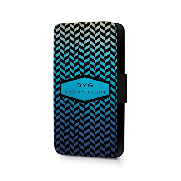 Geometric Hollow With Text | iPhone Wallet Case - Cornish Custom Creations