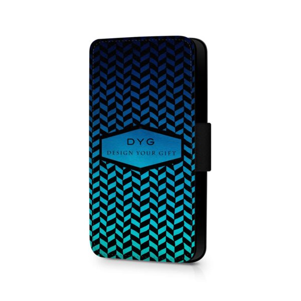 Geometric Hollow With Text | iPhone Wallet Case - Cornish Custom Creations