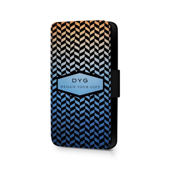Geometric Hollow With Text | iPhone Wallet Case - Cornish Custom Creations