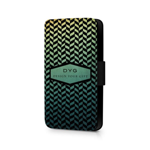 Geometric Hollow With Text | iPhone Wallet Case - Cornish Custom Creations
