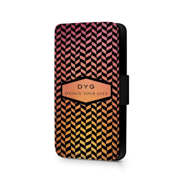 Geometric Hollow With Text | iPhone Wallet Case - Cornish Custom Creations