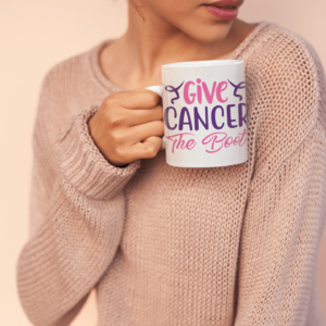 Give Cancer The Boot' Inspirational Warrior Mug - Cornish Custom Creations