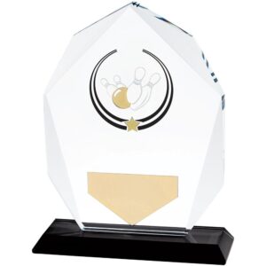 Glacier Ten Pin Glass Award - Engrave Express