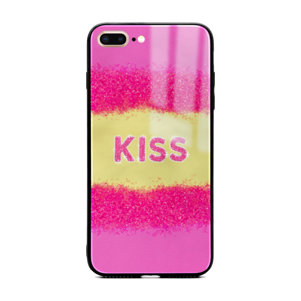 Glam Kiss Design - iPhone Name Glass Phone Case - Cornish Custom Creations