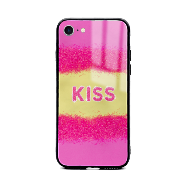 Glam Kiss Design - iPhone Name Glass Phone Case - Cornish Custom Creations