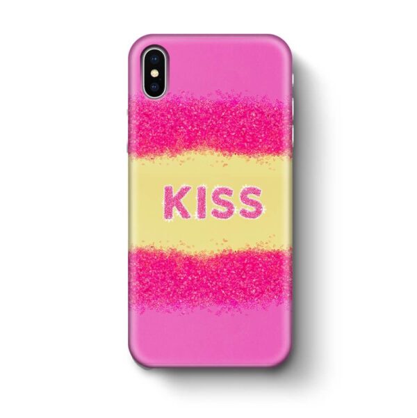 Glam Kiss Design with Name - iPhone 3D Custom Phone Case - Cornish Custom Creations