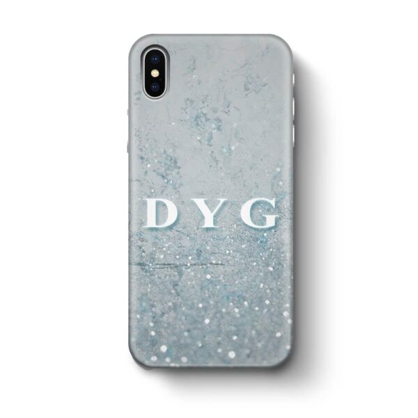 Glitter Marble With Initials - iPhone 3D Custom Phone Case - Cornish Custom Creations