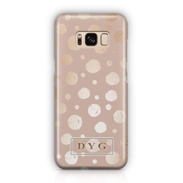 Glossy Dots With Initials - Galaxy 3D Custom Phone Case - Cornish Custom Creations
