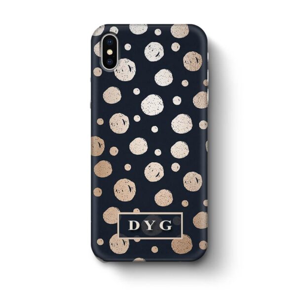Glossy Dots With Initials - iPhone 3D Custom Phone Case - Cornish Custom Creations